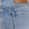 Jeans Perrie a vita media e gamba dritta con cintura – Blu chiaro slavato
