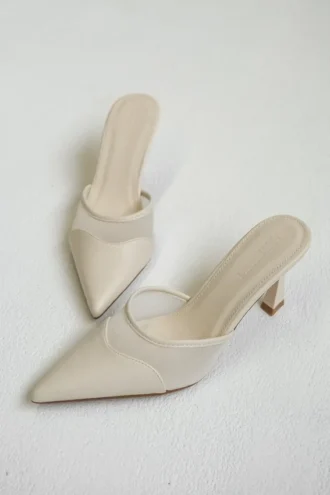 Micah Mesh Pointed Heel – Avorio Micah Mesh Pointed Heel – Avorio