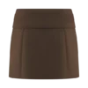 Mini gonna con cintura in finta pelle scamosciata Hayes – Cioccolato Mini gonna con cintura in finta pelle scamosciata Hayes – Cioccolato