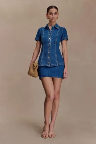 Mini gonna in Denim Ellie – Blu scuro