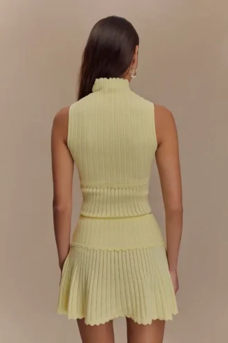 Top in maglia Indy Pointelle – Giallo limone Top in maglia Indy Pointelle – Giallo limone