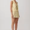 Top senza maniche con lacci sul davanti Tessa Broderie – Giallo limone Top senza maniche con lacci sul davanti Tessa Broderie – Giallo limone