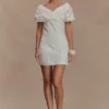 Miniabito in Denim con spalle scoperte Pascale – Bianco Miniabito in Denim con spalle scoperte Pascale – Bianco