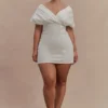 Miniabito in Denim con spalle scoperte Pascale – Bianco Miniabito in Denim con spalle scoperte Pascale – Bianco