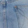 Minigonna in Denim con risvolto Lakoda – Blu chiaro slavato