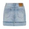 Minigonna in Denim con risvolto Lakoda – Blu chiaro slavato