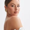 Orecchini a goccia con fiore Infatuated – Oro Orecchini a goccia con fiore Infatuated – Oro