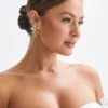 Orecchini a goccia con fiore Infatuated – Oro Orecchini a goccia con fiore Infatuated – Oro