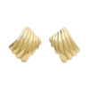 Orecchini quadrati con texture Olympia – Oro Orecchini quadrati con texture Olympia – Oro