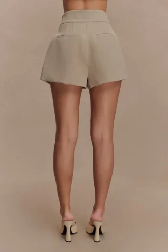 Pantaloncini a vita alta Alden – Pebble