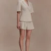 Pantaloncini di lino a pieghe Martine – Naturale Pantaloncini di lino a pieghe Martine – Naturale