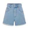Pantaloncini in Denim con risvolto Carlene – Blu classico
