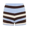 Pantaloncini in maglia a righe Philly – Cioccolato/Blu