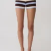 Pantaloncini in maglia a righe Philly – Cioccolato/Blu