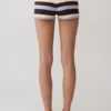 Pantaloncini in maglia a righe Philly – Cioccolato/Blu