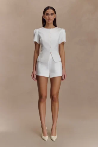Pantaloncini in raso Anne – Bianco Pantaloncini in raso Anne – Bianco