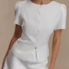 Pantaloncini in raso Anne – Bianco Pantaloncini in raso Anne – Bianco