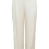 Pantaloni a gamba dritta in misto seta Kayla – Avorio
