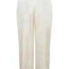 Pantaloni a gamba dritta in misto seta Kayla – Avorio