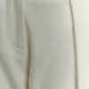 Pantaloni a vita alta con pieghe Penelope – Avorio