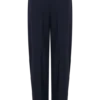 Pantaloni a vita alta con pieghe Penelope – Blu navy scuro Pantaloni a vita alta con pieghe Penelope – Blu navy scuro