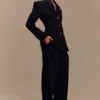 Pantaloni a vita alta plissettati Penelope – Nero Pantaloni a vita alta plissettati Penelope – Nero
