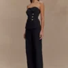 Pantaloni da completo a gamba dritta Lindie – Nero