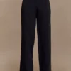 Pantaloni da completo a gamba dritta Lindie – Nero