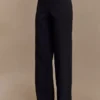 Pantaloni da completo a gamba dritta Lindie – Nero