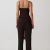 Pantaloni in maglia bouclé Mattais – Cioccolato fondente