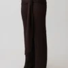 Pantaloni in maglia bouclé Mattais – Cioccolato fondente