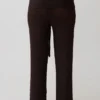 Pantaloni in maglia bouclé Mattais – Cioccolato fondente