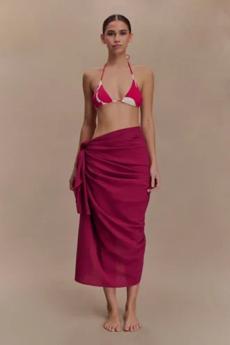 Sarong in cotone Evie – Vino