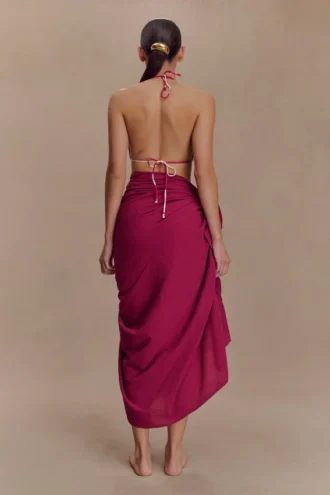 Sarong in cotone Evie – Vino