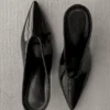Scarpe con tacco a spillo in ecopelle verniciata Emerson – Nero