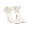 Scarpe con tacco e fiocco in raso – Bianco Scarpe con tacco e fiocco in raso – Bianco