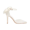 Scarpe con tacco e fiocco in raso – Bianco Scarpe con tacco e fiocco in raso – Bianco