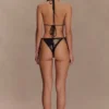 Slip bikini all’uncinetto Huntleigh – Stampa Sunshine nera e dorata Slip bikini all’uncinetto Huntleigh – Stampa Sunshine nera e dorata