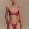Slip bikini con perline Memphis – Vino