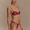 Slip bikini con perline Memphis – Vino