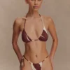 Slip bikini Marquise – Stampa Fleur Deco color cioccolato Slip bikini Marquise – Stampa Fleur Deco color cioccolato