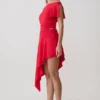 Top a maniche corte con balza in modal Talise – Rosso Top a maniche corte con balza in modal Talise – Rosso