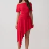 Top a maniche corte con balza in modal Talise – Rosso Top a maniche corte con balza in modal Talise – Rosso