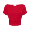 Top a maniche corte con balza in modal Talise – Rosso Top a maniche corte con balza in modal Talise – Rosso
