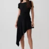 Top a maniche corte con balze in modal Talise – Nero Top a maniche corte con balze in modal Talise – Nero
