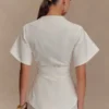 Top a maniche corte in cotone Liberty – Bianco Top a maniche corte in cotone Liberty – Bianco