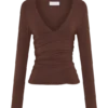 Top a maniche lunghe in modal Sari – Cioccolato Top a maniche lunghe in modal Sari – Cioccolato
