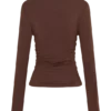 Top a maniche lunghe in modal Sari – Cioccolato Top a maniche lunghe in modal Sari – Cioccolato