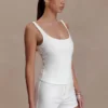 Top a spalline in crêpe elasticizzato Blanca – Bianco Top a spalline in crêpe elasticizzato Blanca – Bianco