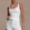 Top a spalline in crêpe elasticizzato Blanca – Bianco Top a spalline in crêpe elasticizzato Blanca – Bianco